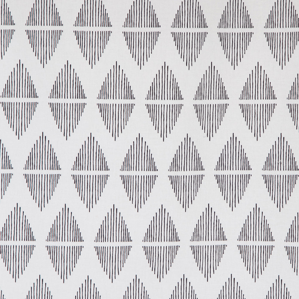 Reflect, Black - A clean, line drawn pattern in black and white.