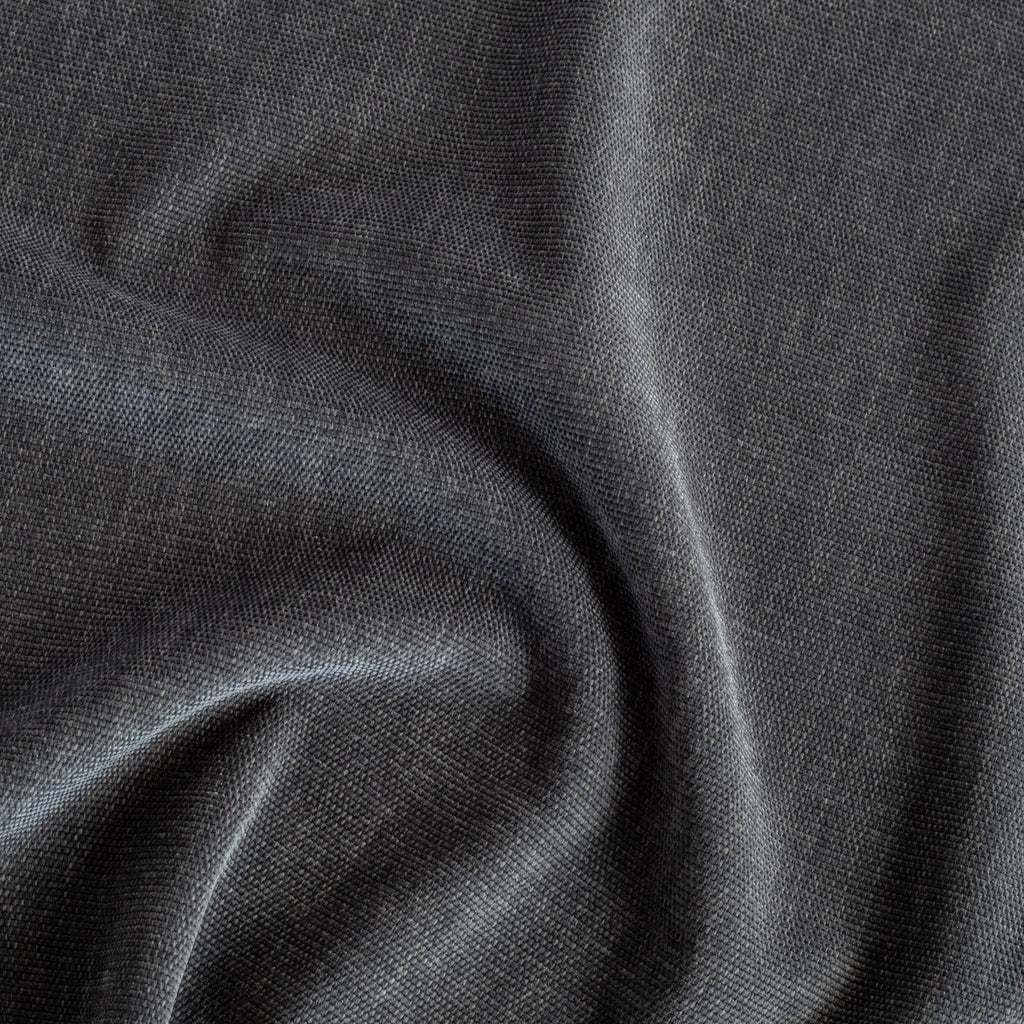 Remy Blue Smoke, a dark grey chenille textured high performance fabric from Tonic Living