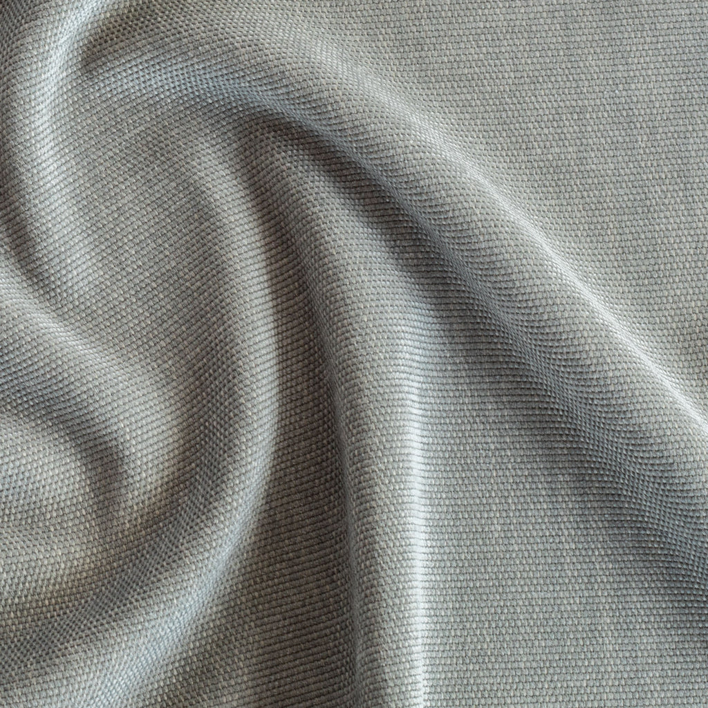 a silver grey soft performance upholstery fabric