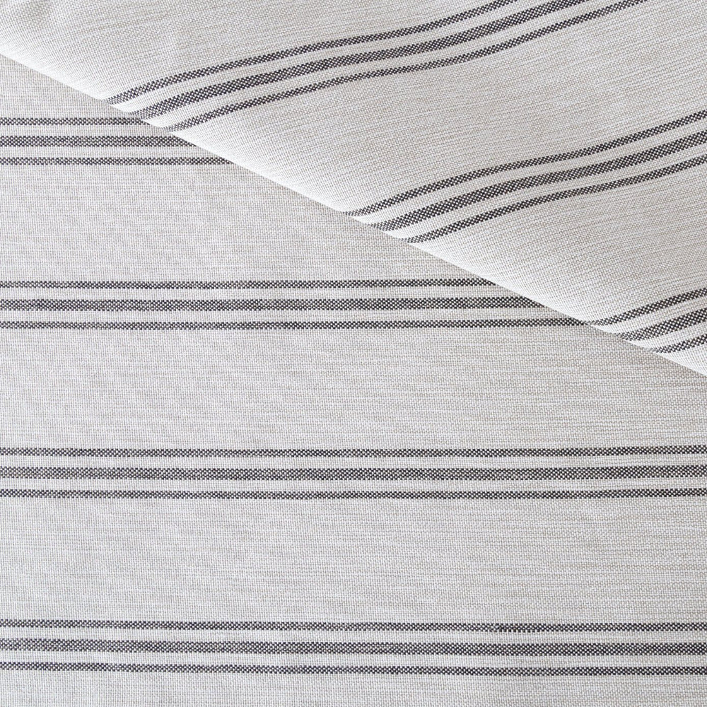 Renfrew Stripe, Charcoal, dark gray stripe and cream fabric from Tonic Living