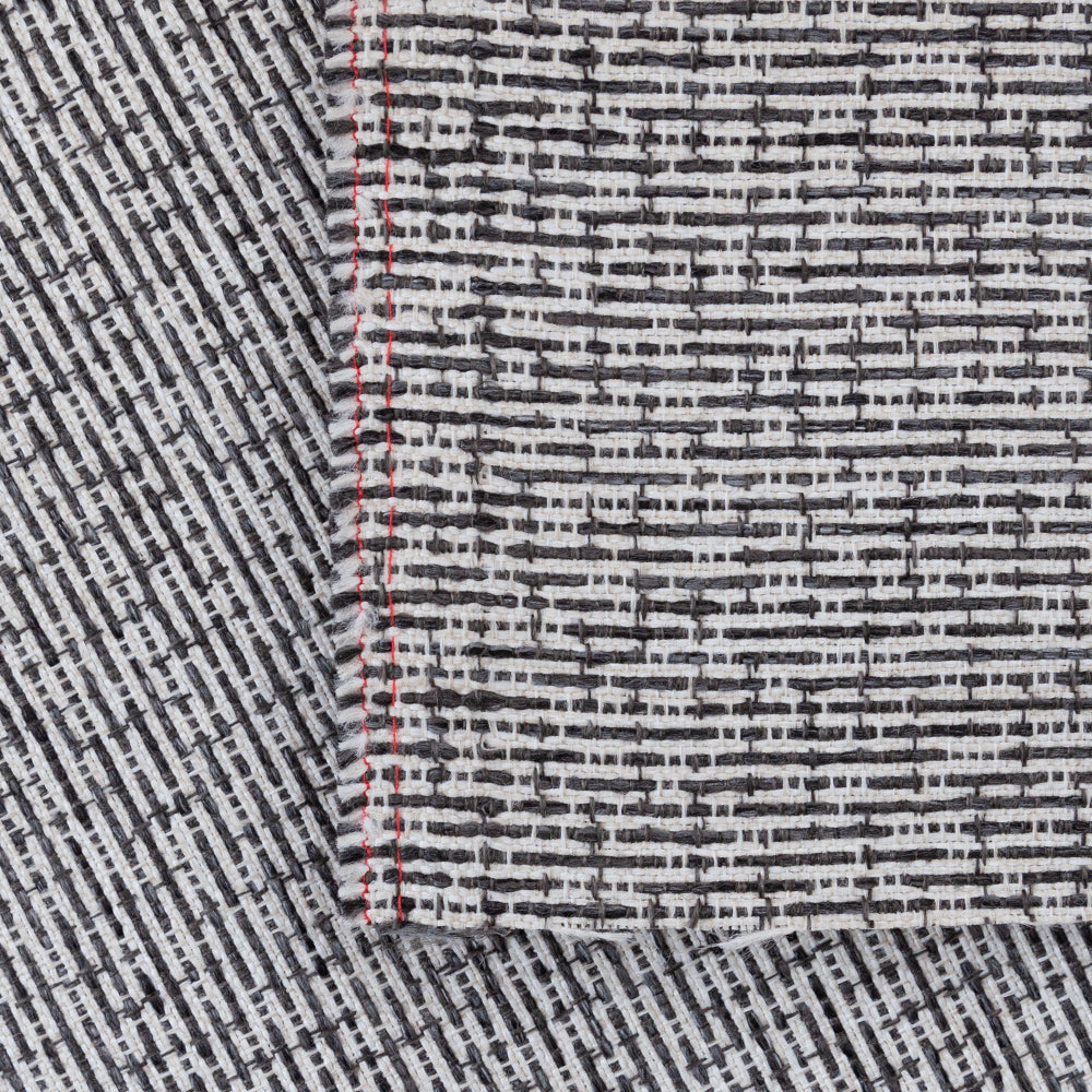 Renton Pavement, a black, grey and white textured upholstery fabric from Tonic Living