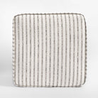 Rodin Stripe cube ottoman, a beige, ivory and grey stripe ottoman : bottom view