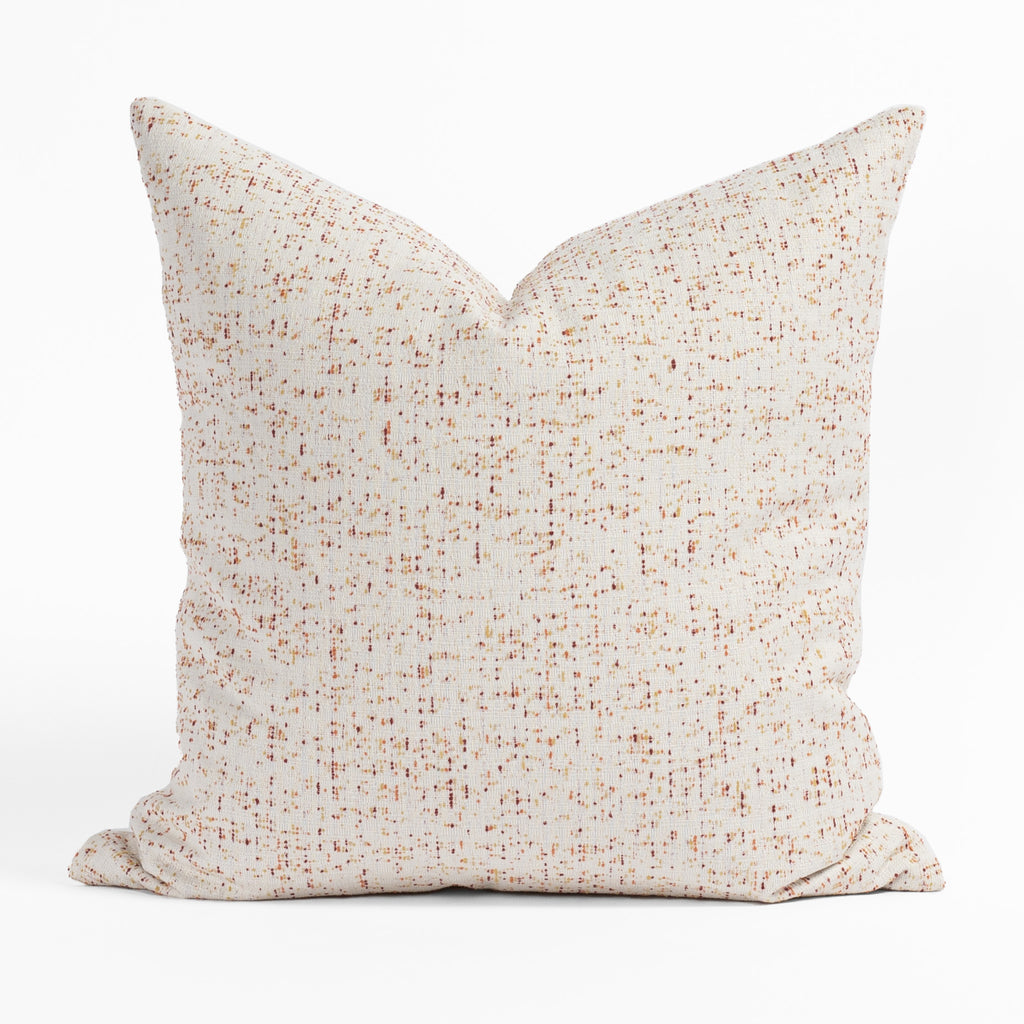 Rosetta Grenadine Pillow : a cream with red yellow confetti dot pattern indoor outdoor pillow from Tonic Living