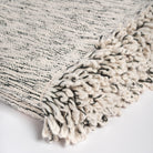 Silvero Pepper throw blanket, a cream and black chunky marled weave cotton blanket : view 2