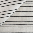 Spar Stripe Onyx, a flax cream with thin black stripe multipurpose upholstery fabric from Tonic Living