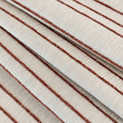 Spar Stripe Fabric, Russet : a rusty red horizontal stripe home decor fabric : view 4