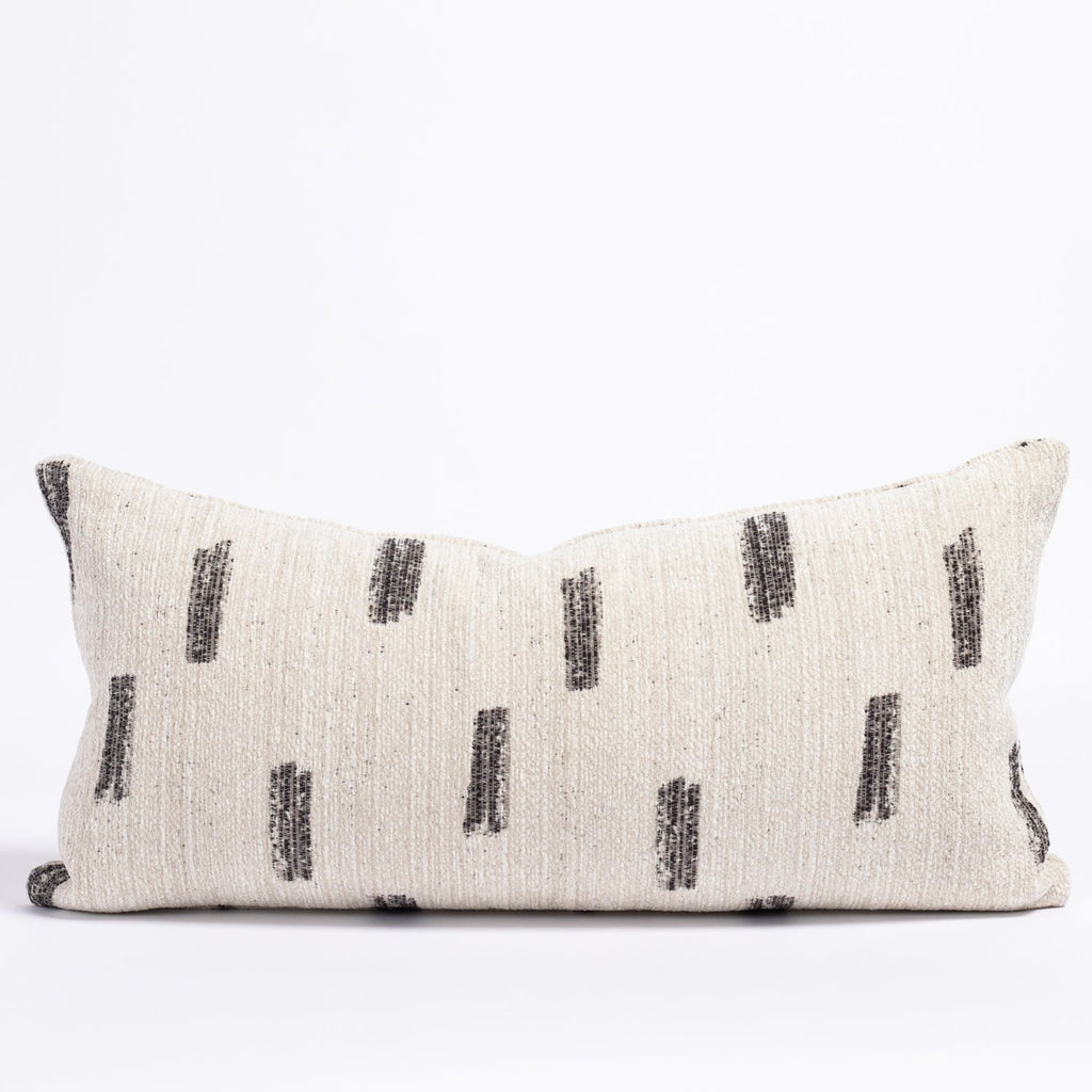 Stratus cream and black lumbar pillow