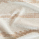 Theo Stripe Rust, a rust and cream stripe, multipurpose upholstery fabric from Tonic Living 