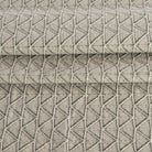 Torello Faded Khaki grey geometric embroidered home decor fabric : view 5