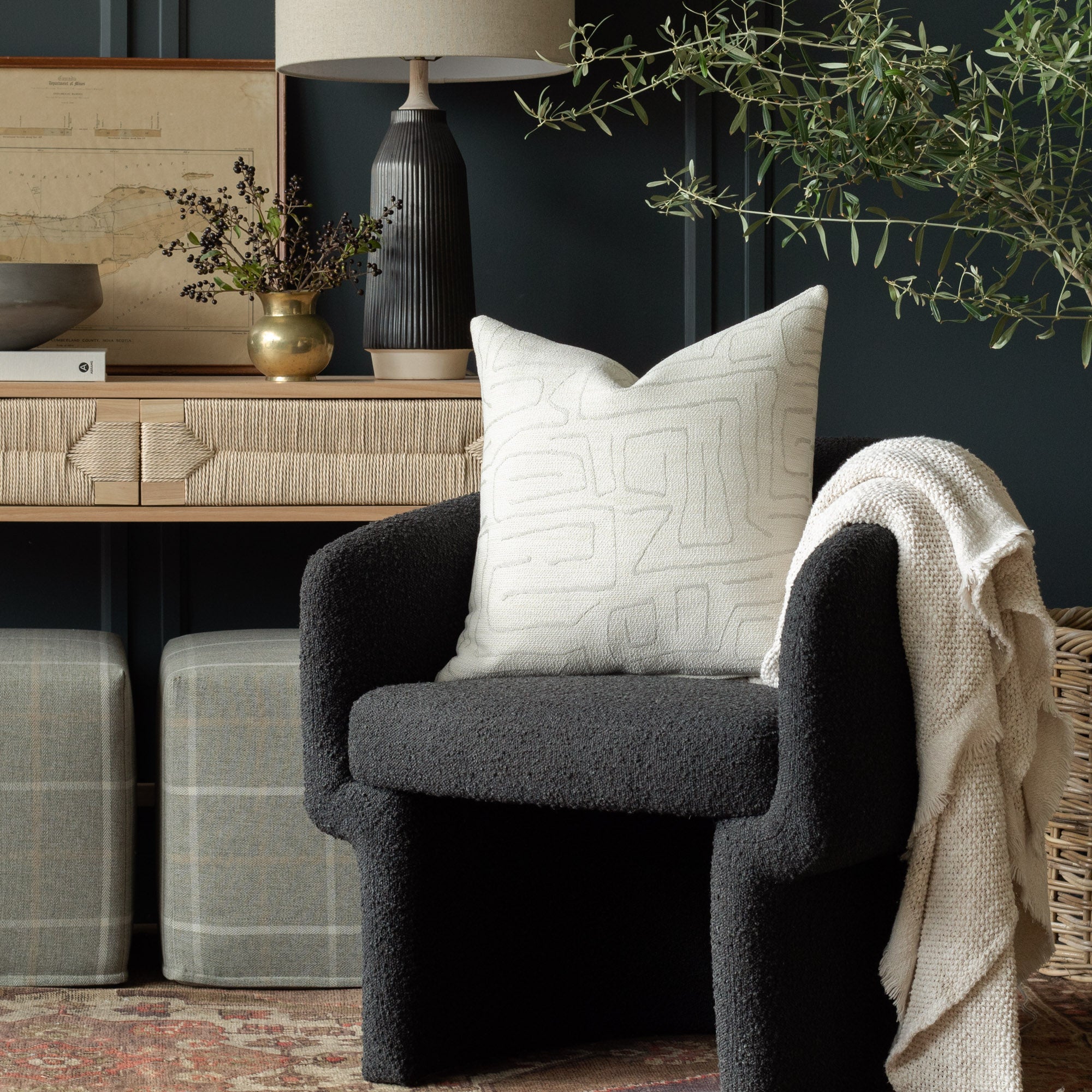 Trace 20x20 Pillow Dove Grey Tonic Living