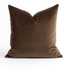 Valentina Velvet Truffle, a deep brown velvet throw pillow from Tonic Living