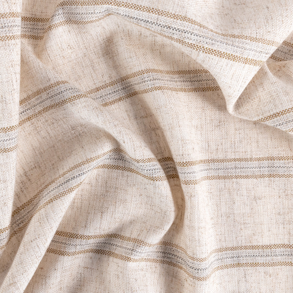 Yarmouth Stripe Sandstone, a beige, sand and gray stripe fabric from Tonic Living